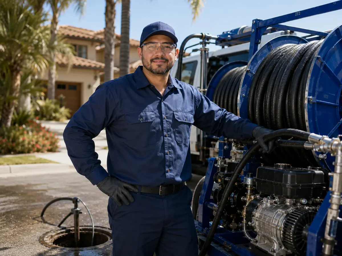 Hydro jet sewer cleaning in Camarillo