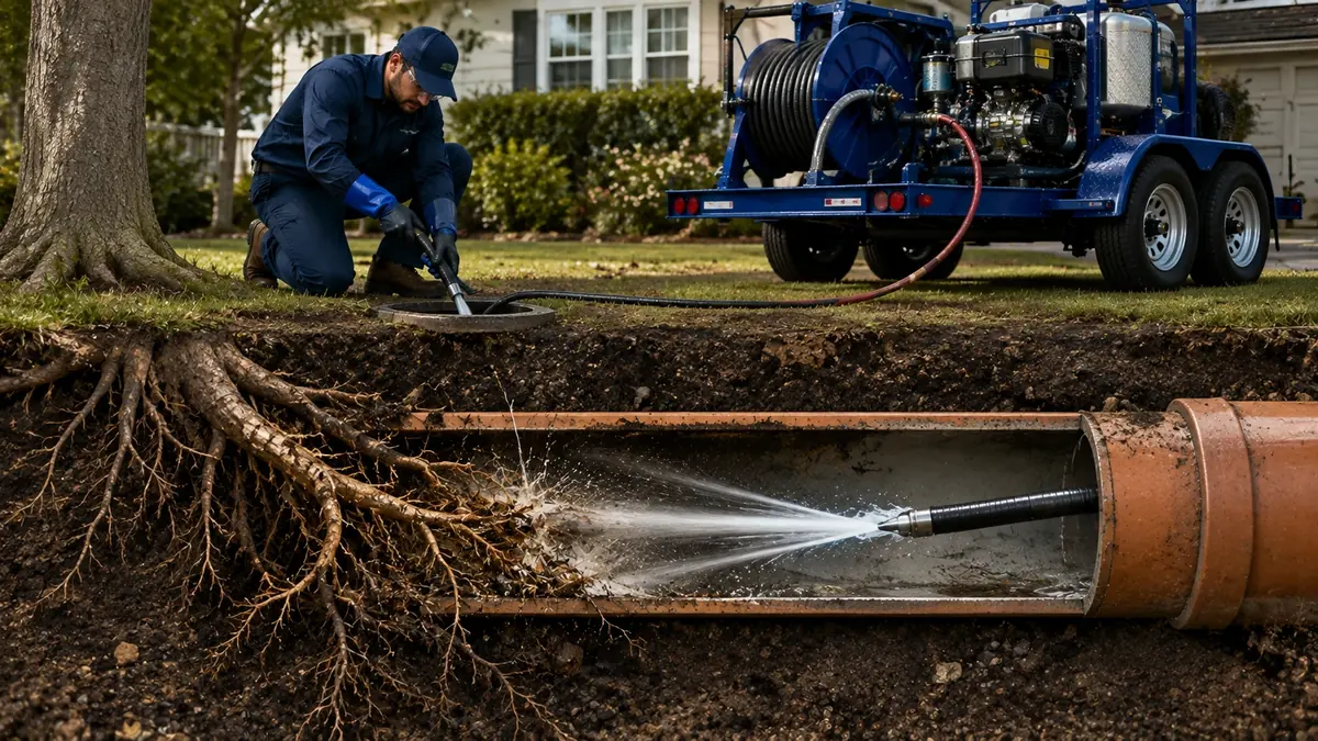 Tree Root Removal with Hydro Jetting in Camarillo